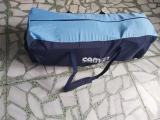 Cuna de viaje plegable azul