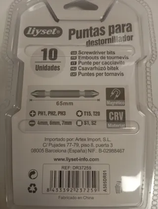Puntas para destornillador 10 uds profesional