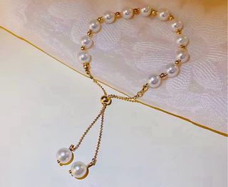 Pulsera ajustable perlas