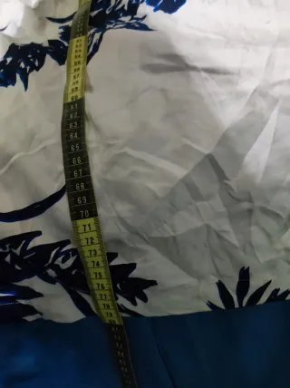 Camicia Nautica Seta Fantasia Floreale Blu Taglia