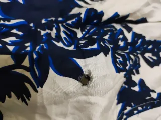 Camicia Nautica Seta Fantasia Floreale Blu Taglia