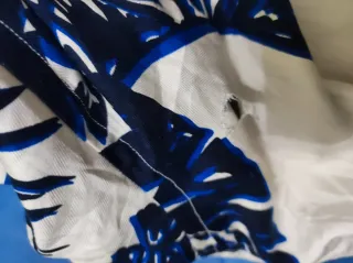 Camicia Nautica Seta Fantasia Floreale Blu Taglia