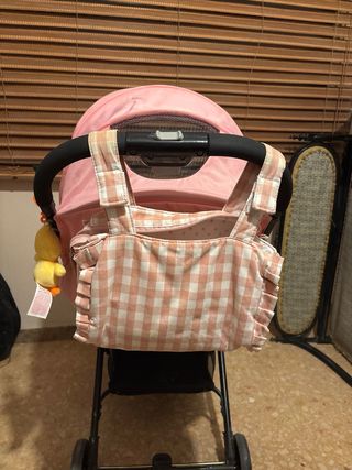 Silla de paseo niña rosa y negra