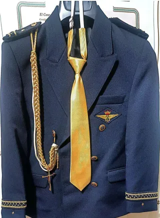 Traje de Comunión Almirante Azul y Dorado