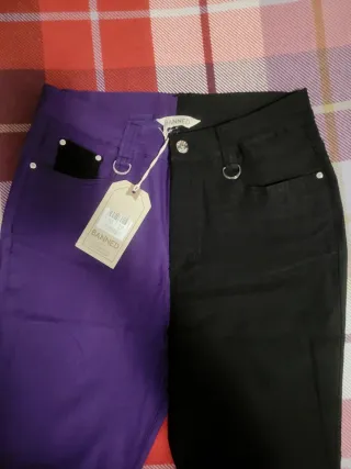 Pantaloni Banned Alternative - black and purple