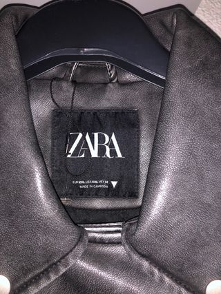 Chaqueta cuero Zara