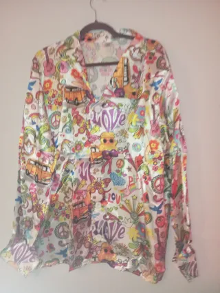 Disfraz Camisa Groovy 60s Smiffys Talla Única