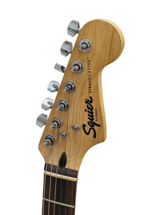GUITARRA ELECTRICA FENDER SQUIER STRATOCASTER NEGRA-MARRON *DETALLES ESTETICOS*