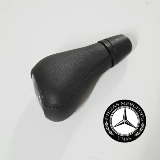 Pomo Mercedes cambio automático piel negro