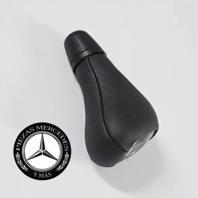 Pomo Mercedes cambio automático piel negro