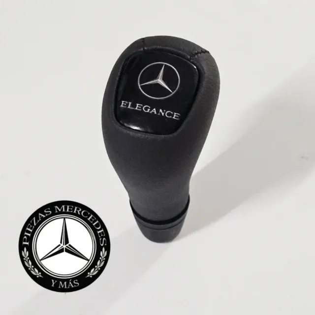 Pomo Mercedes cambio automático piel negro