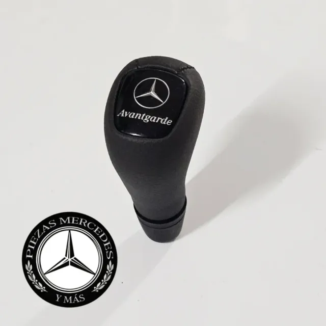 Pomo Mercedes cambio automático piel negro