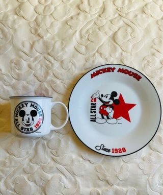 Set Plato y Taza Mickey Mouse Disney