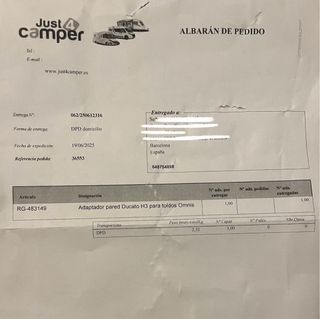 Adaptador pared Ducato H3 Thule Omnistor 4900/5200