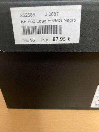 Botas Adidas F50 Negras Talla 44