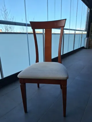 6 Sillas de Comedor Tapizadas Madera