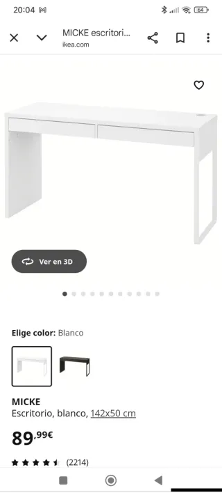 Mesa Escritorio Oficina Blanca Ikea