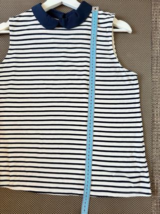 Top marinero Kiabi rayas azul/blanco T.38