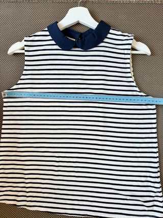 Top marinero Kiabi rayas azul/blanco T.38