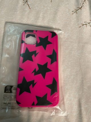 Custodia iPhone 11 Stelle Nere Rosa