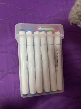 Caja 48 rotuladores para dibujo