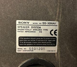 Altavoz Sony SS-XB6AV Super Woofer