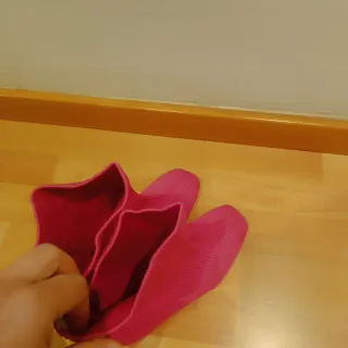 Botas rosas tacón talla 38 Barby