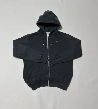 Nike Vintage 2000s Zip Hoodie Black Y2K Streetwear