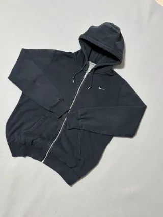 Nike Vintage 2000s Zip Hoodie Black Y2K Streetwear