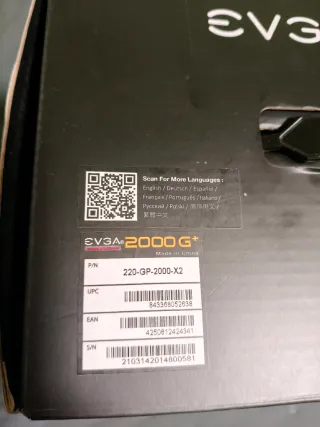 Fuente Alimentación EVGA 2000W Gold