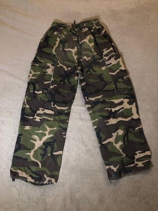 Pantalones cargo camuflaje verde militar