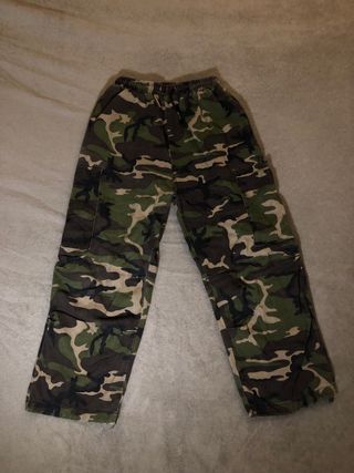 Pantalones cargo camuflaje verde militar