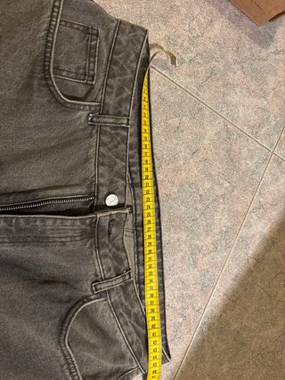 Pantalón vaquero gris talla W38 largo 100