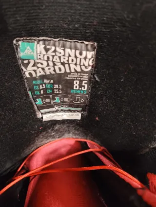 Botas Snowboard K2 Negras y Rosas.  talla 39'5.
