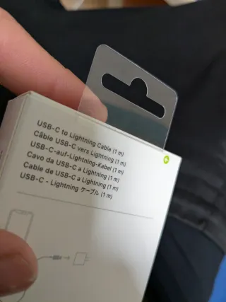 Cable USB-C a Lightning y Cargador Apple 20W