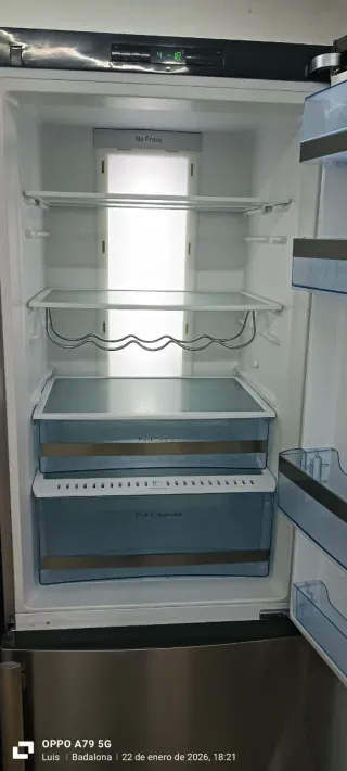 Nevera Combi Haier Gris no Frost energía A+