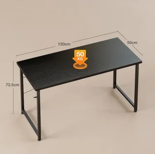 Escritorio negro 120x48 cm