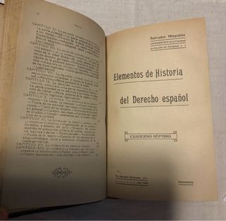 Elementos de Historia  Derecho Español. Minguijon