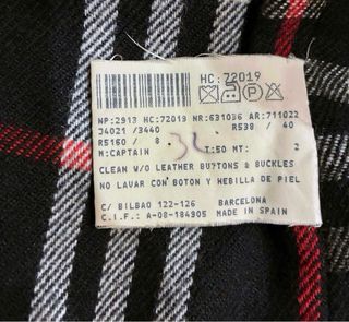 Chaquetón Burberrys Lana Negro Talla 50