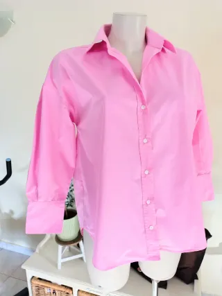 Blusa Oversize Zara Rosa Talla XS