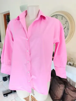 Blusa Oversize Zara Rosa Talla XS