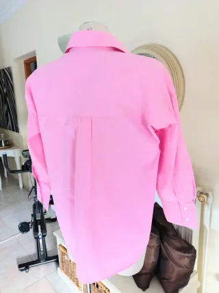 Blusa Oversize Zara Rosa Talla XS