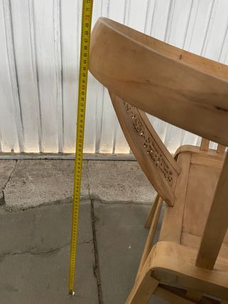 Sillón de madera tallada estilo oriental