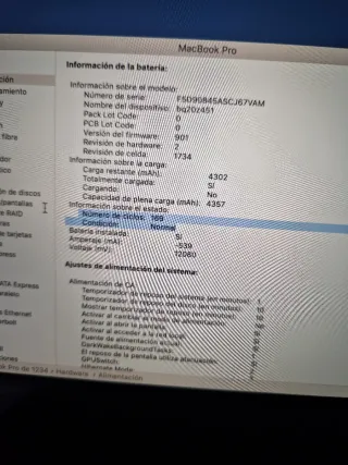 MacBook Pro 16" i9 32GB 1TB - ¡SOLO 169 CICLOS!