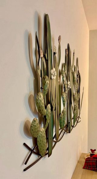Cuadro Cactus Relieve Metal