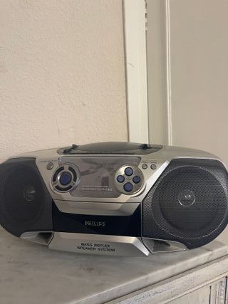 Radio CD Philips Bass Reflex Gris/Plata