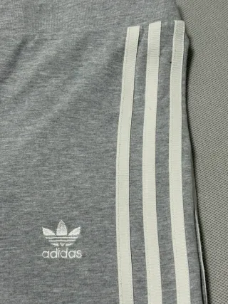 Adidas Originals Grey 3-Stripes Leggings | Y2K