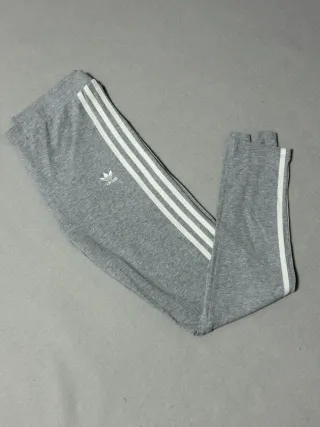 Adidas Originals Grey 3-Stripes Leggings | Y2K