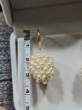Pendientes Perlas Oro 14K