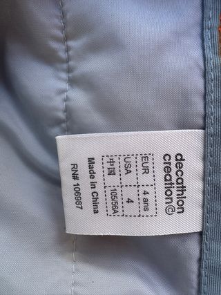 Mono de esquí infantil Decathlon azul claro